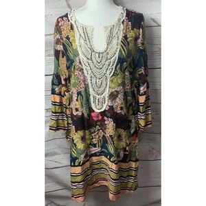 NWT Coco+Carmen Floral Embellished Crochet Dress